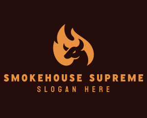 Flaming Barbecue Grill  logo