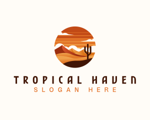 Tropical Sahara Desert logo design