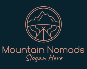 Minimalist Mountaineer Nature logo design