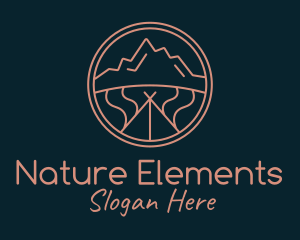 Minimalist Mountaineer Nature logo design