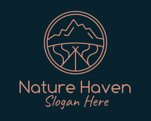 Minimalist Mountaineer Nature logo design