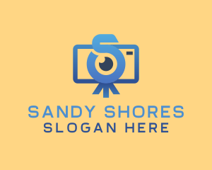 Vlog Camera Letter S logo design