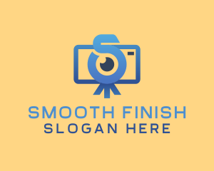 Vlog Camera Letter S logo design