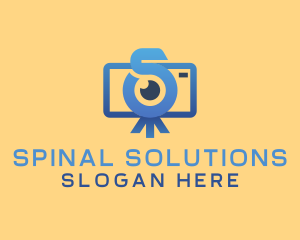 Vlog Camera Letter S logo design