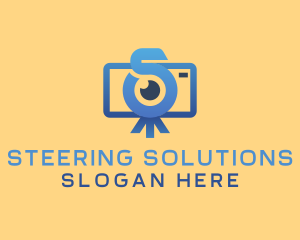 Vlog Camera Letter S logo design