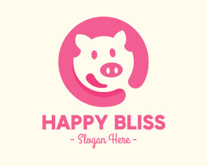 Pink Pig Pork logo design