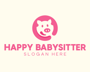 Pink Pig Pork logo design