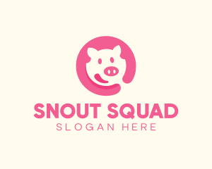 Pink Pig Pork logo design