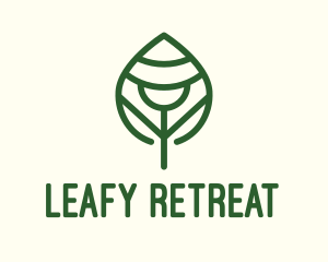 Minimalist Leaf Nature  logo design