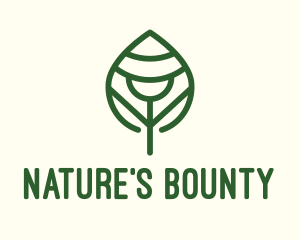 Minimalist Leaf Nature  logo design