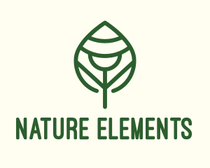 Minimalist Leaf Nature  logo design