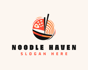 Ramen Noodles Asian logo design