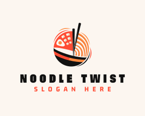 Ramen Noodles Asian logo design