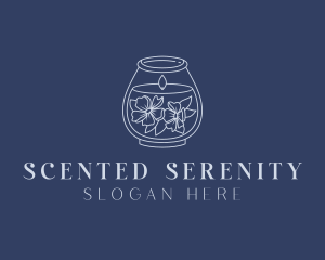 Scented Flower Candle logo design