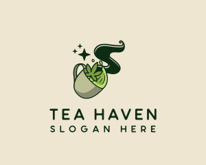 Weed Tea Drink logo design