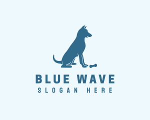 Blue Puppy Dog logo design