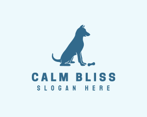 Blue Puppy Dog logo design