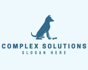 Blue Puppy Dog logo design