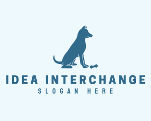 Blue Puppy Dog logo design