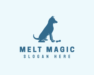 Blue Puppy Dog logo design