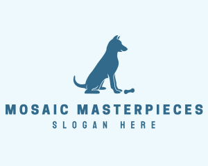 Blue Puppy Dog logo design