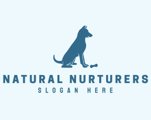 Blue Puppy Dog logo design