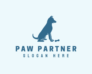 Blue Puppy Dog logo design