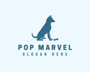 Blue Puppy Dog logo design