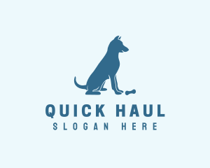 Blue Puppy Dog logo design