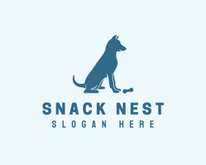 Blue Puppy Dog logo design