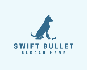 Blue Puppy Dog logo design