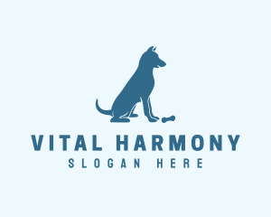 Blue Puppy Dog logo design