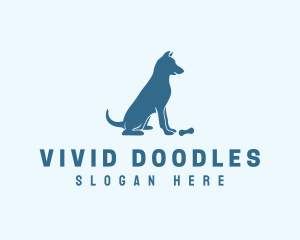 Blue Puppy Dog logo design