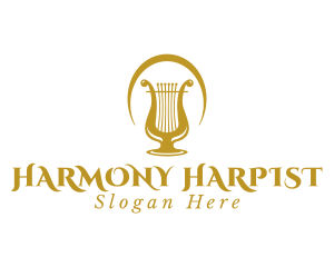 Elegant Harp Lyre Arch logo