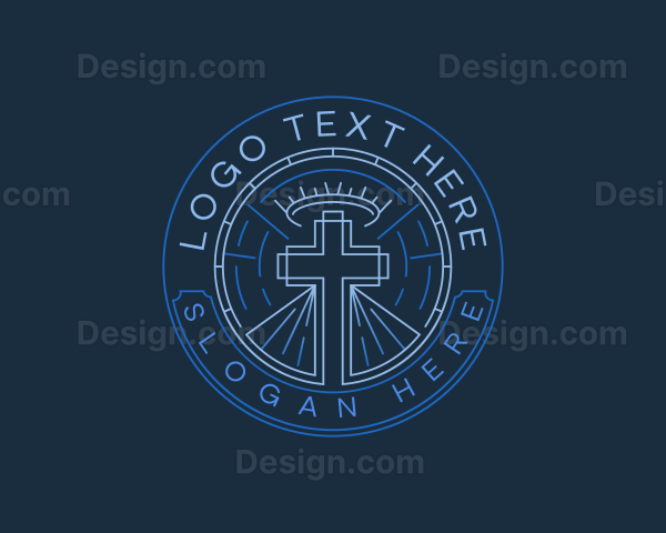 Crucifix Christian Religion Logo