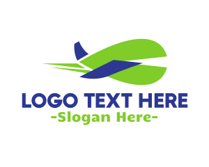 Leaf Airplane Flying logo