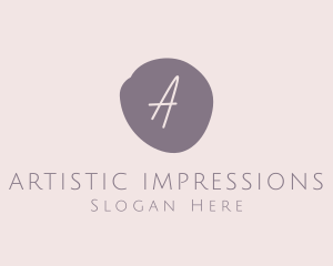 Feminine Watercolor Makeup Brand  logo design