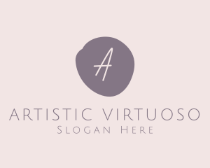 Feminine Watercolor Makeup Brand  logo design