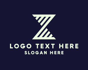 Modern Hourglass Stripe logo