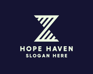 Modern Hourglass Stripe Logo