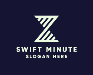 Modern Hourglass Stripe logo