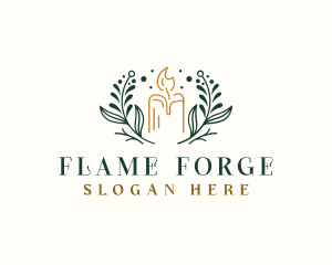 Floral Candle Light logo design