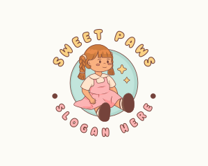 Cute Doll Toy logo design