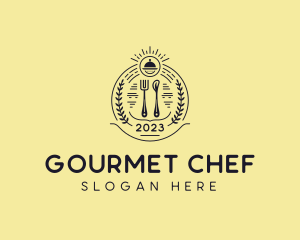 Gourmet Restaurant Utensils logo design