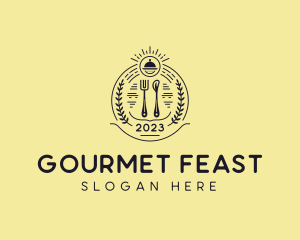 Gourmet Restaurant Utensils logo design