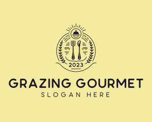 Gourmet Restaurant Utensils logo design