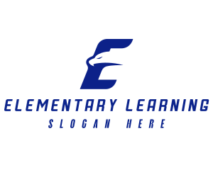 Fast Eagle Letter E logo design