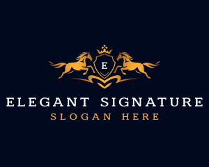 Horse Crown Equestrian logo design