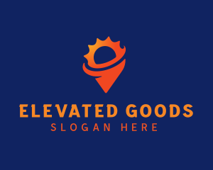 Red Sun Location logo design