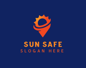 Red Sun Location logo design